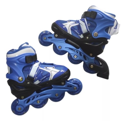 PATINES RECREATIVOS EN LINEA AJUSTABLES + KIT PROTECCION