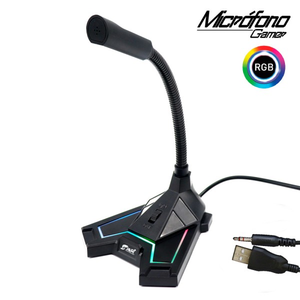 MICROFONO GAMER  (RGB) MARCA J&R TECHNOLOGY
