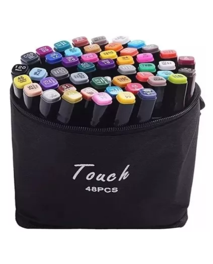 KIT DE MARCADORES GRAFICOS DE 48 ROTULADORES DOBLE PUNTA