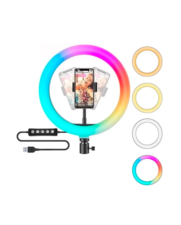 ARO DE LUZ RGB + MINI TRIPOD BT PARA CELULAR