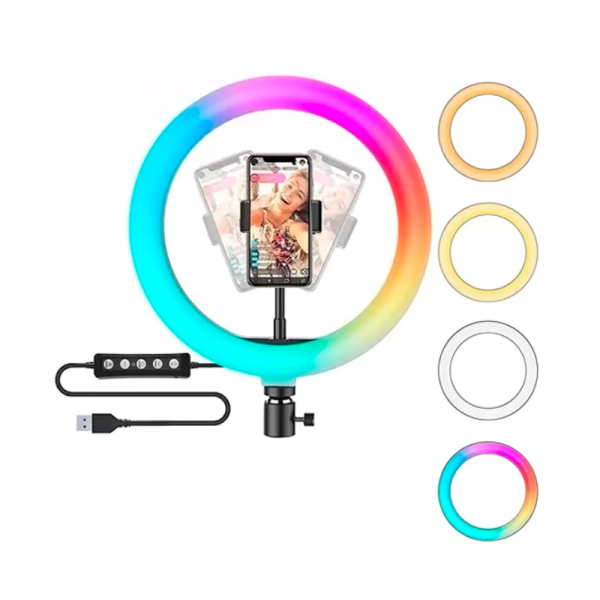 ARO DE LUZ RGB + MINI TRIPOD BT PARA CELULAR