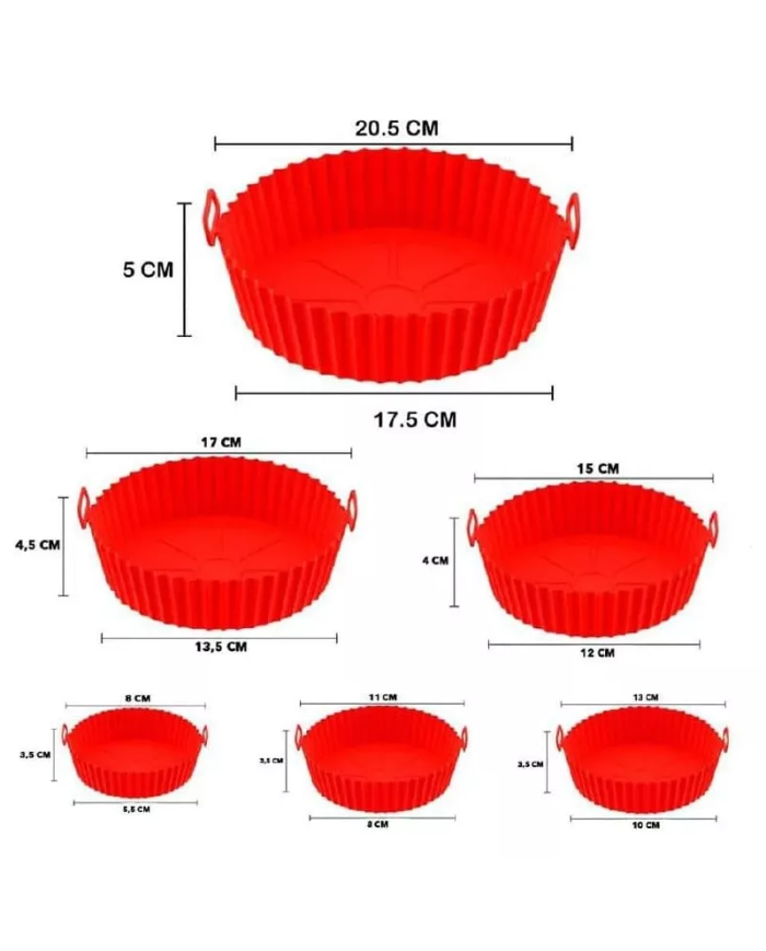 SET BANDEJAS PROTECTORAS DE SILICONA PARA AIR FRYER