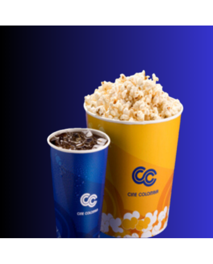 CINE COLOMBIA PAREJA + COMBO CRISPETAS
