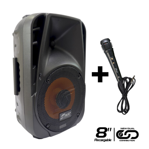 CABINA RECARGABLE AMPLIFICADA 8” RMS 60W  J&R