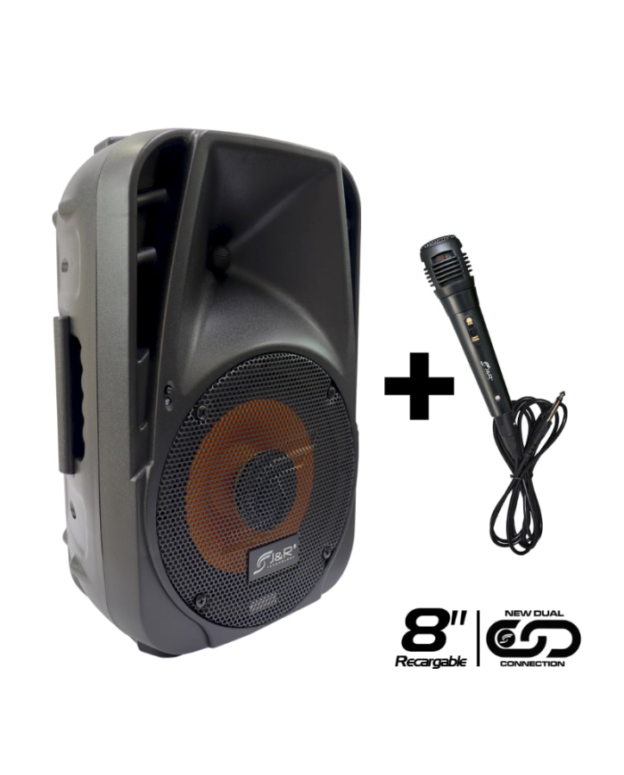 CABINA RECARGABLE AMPLIFICADA 8” RMS 60W  J&R
