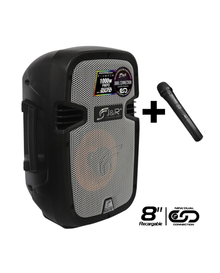 CABINA RECARGABLE AMPLIFICADA 8″  J&R