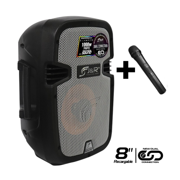 CABINA RECARGABLE AMPLIFICADA 8″  J&R