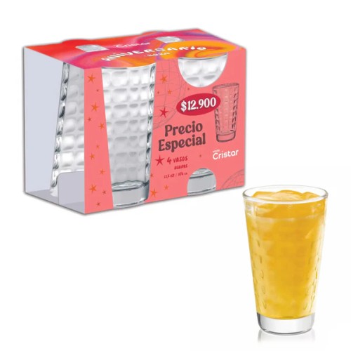 SET VASOS X4 SQUARE