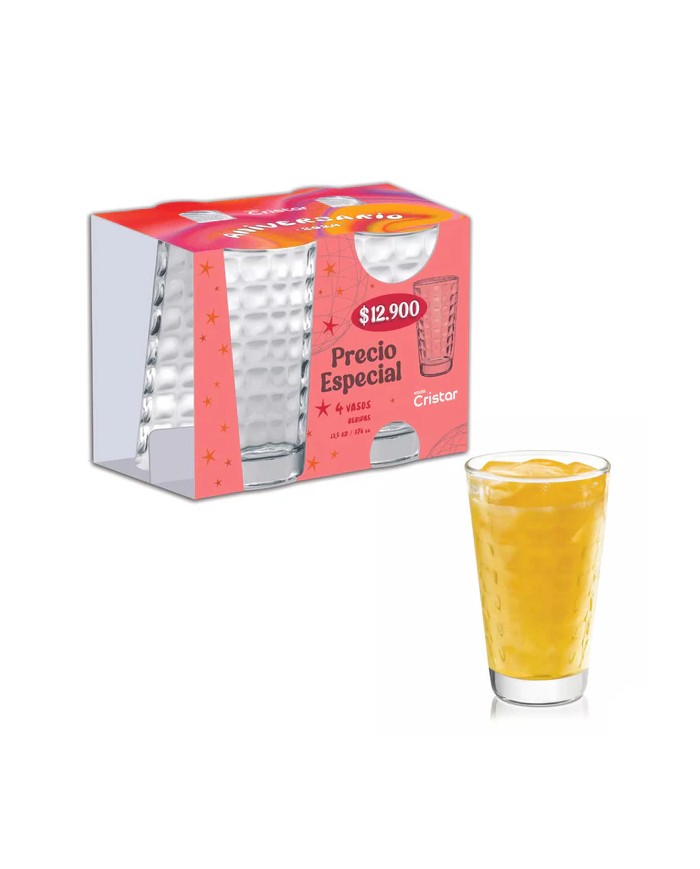 SET VASOS X4 SQUARE