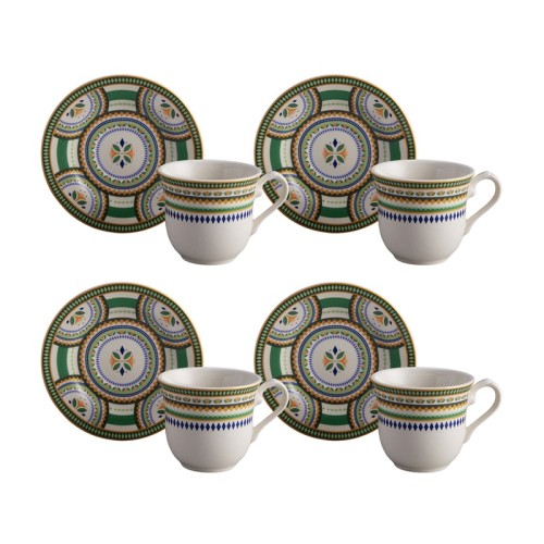 SET DE TE ISIDORA 4 PUESTOS 8 PIEZAS CORONA