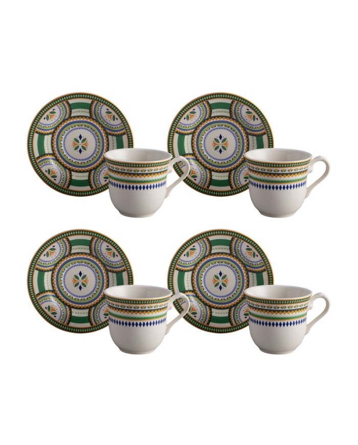 SET DE TE ISIDORA 4 PUESTOS 8 PIEZAS CORONA