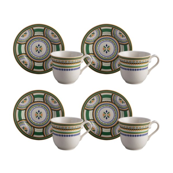 SET DE TE ISIDORA 4 PUESTOS 8 PIEZAS CORONA