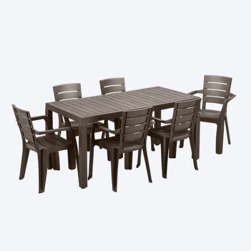 COMBO COMEDOR BARU MOCCA FAMILIAR 6 SILLAS