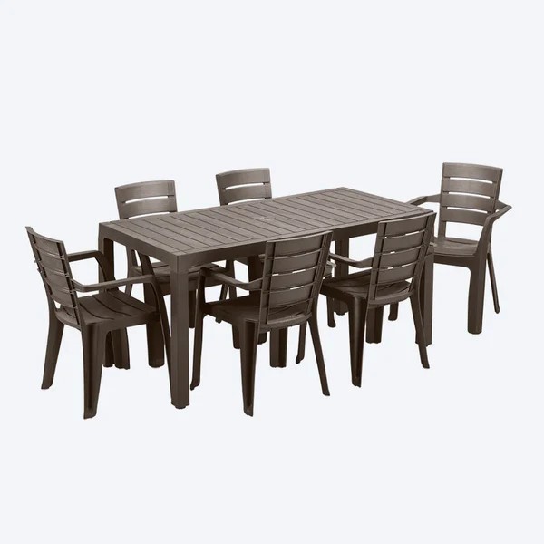 COMBO COMEDOR BARU MOCCA FAMILIAR 6 SILLAS