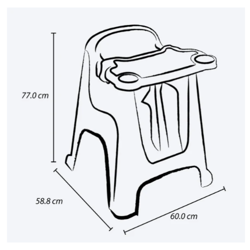 SILLA COMEDOR PARA BEBÉ GRIS VERDE