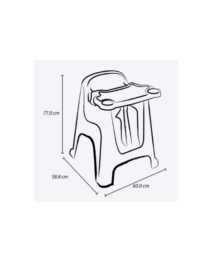 SILLA COMEDOR PARA BEBÉ GRIS VERDE