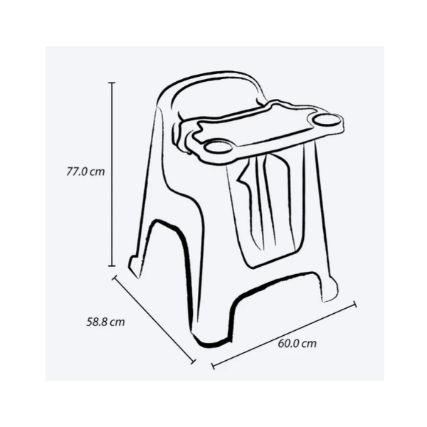 SILLA COMEDOR PARA BEBÉ GRIS VERDE