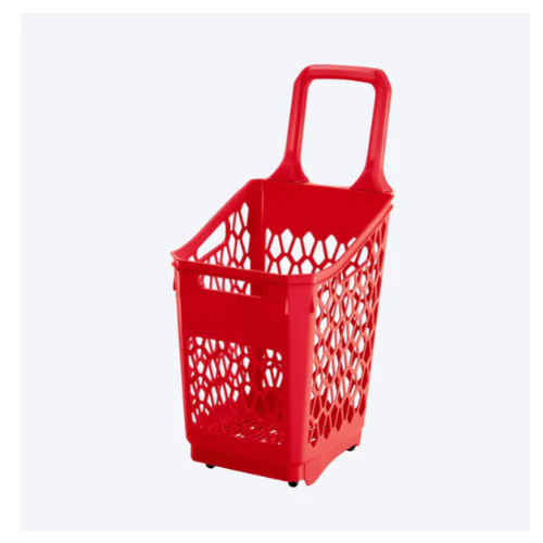 CESTA TRANSPORTADORA DE MERCADO ROJA