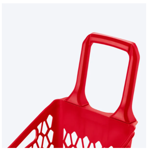 CESTA TRANSPORTADORA DE MERCADO ROJA