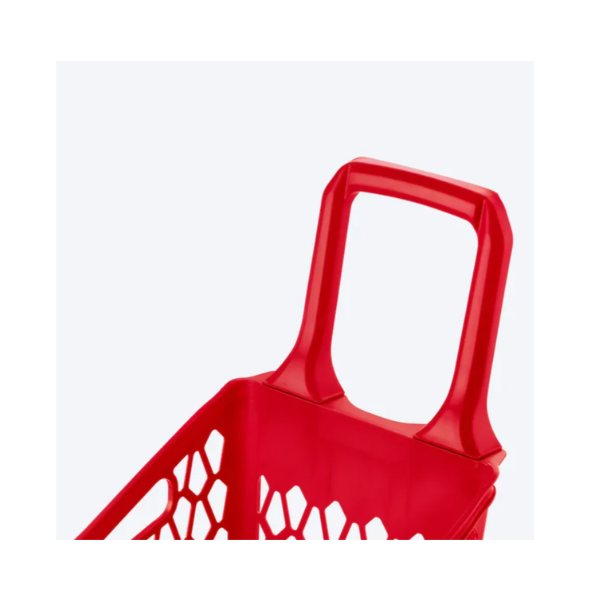 CESTA TRANSPORTADORA DE MERCADO ROJA