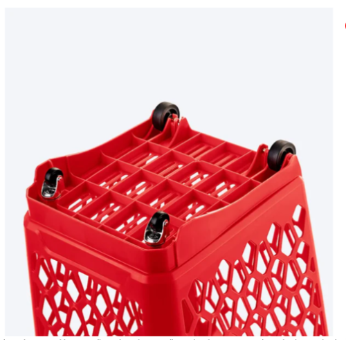 CESTA TRANSPORTADORA DE MERCADO ROJA