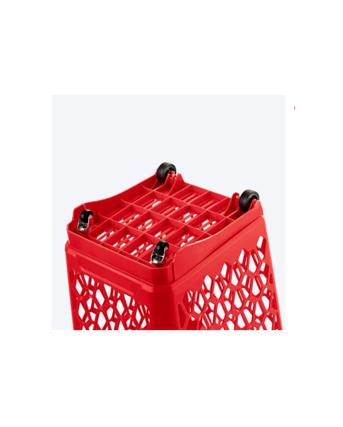CESTA TRANSPORTADORA DE MERCADO ROJA