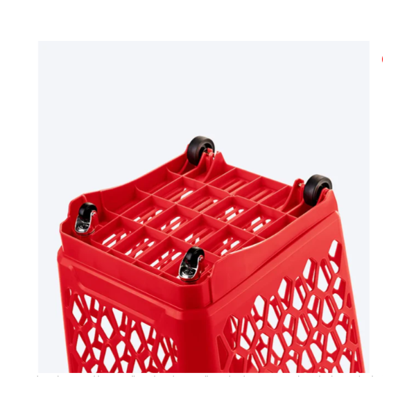 CESTA TRANSPORTADORA DE MERCADO ROJA