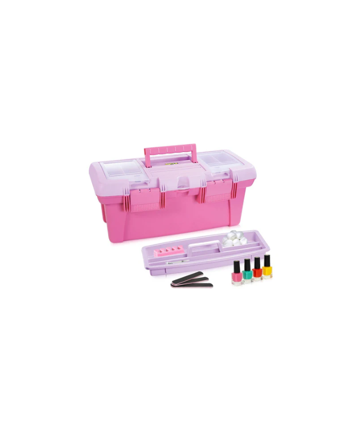 CAJA DE HERRAMIENTAS 18" CON TAPA ORGANIZADORA VANITY PROFESIONAL