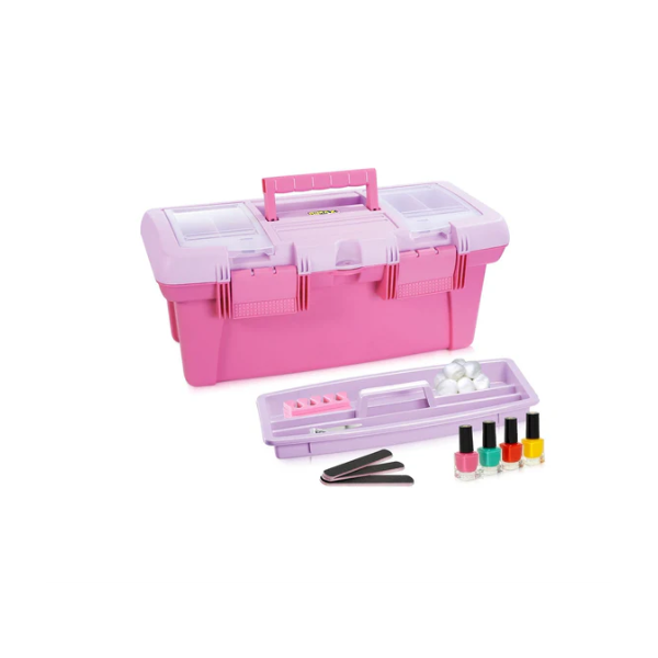 CAJA DE HERRAMIENTAS 18" CON TAPA ORGANIZADORA VANITY PROFESIONAL