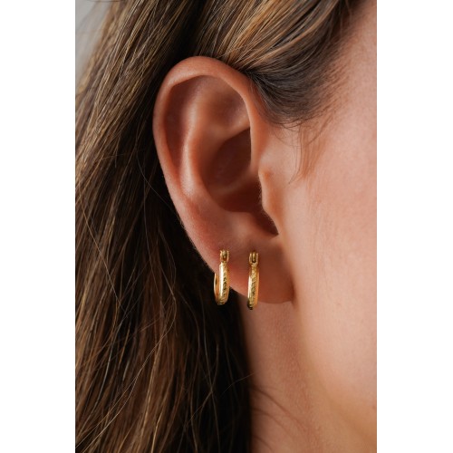 Arete Candonga Corrugada 1.4 Cms
