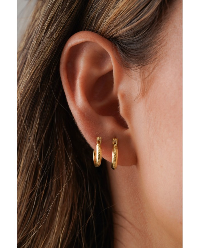 Arete Candonga Corrugada 1.4 Cms
