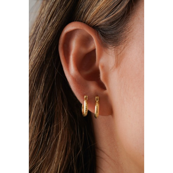 Arete Candonga Corrugada 1.4 Cms