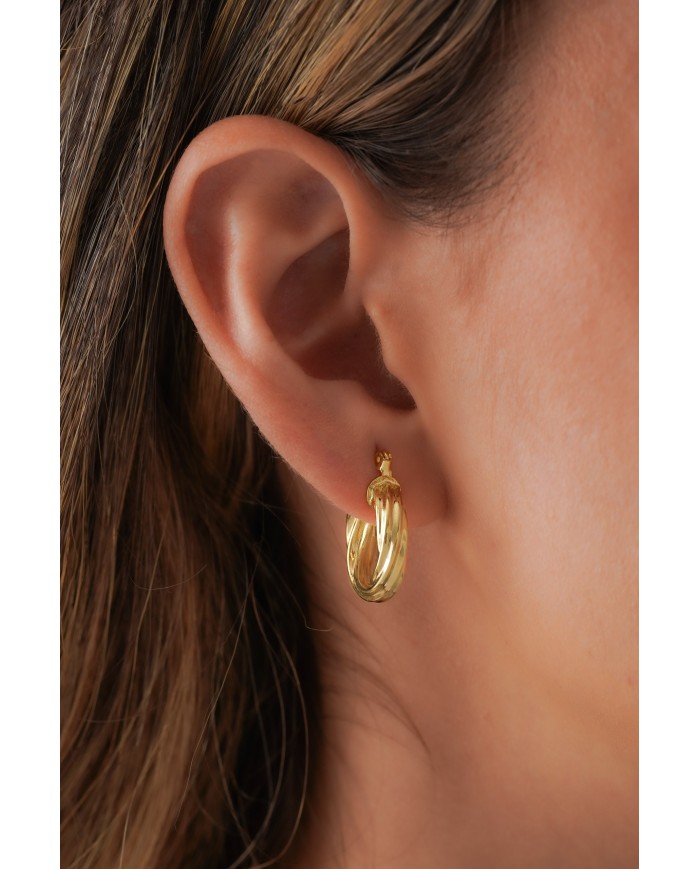 Arete Twisted Stripes 2 Cms