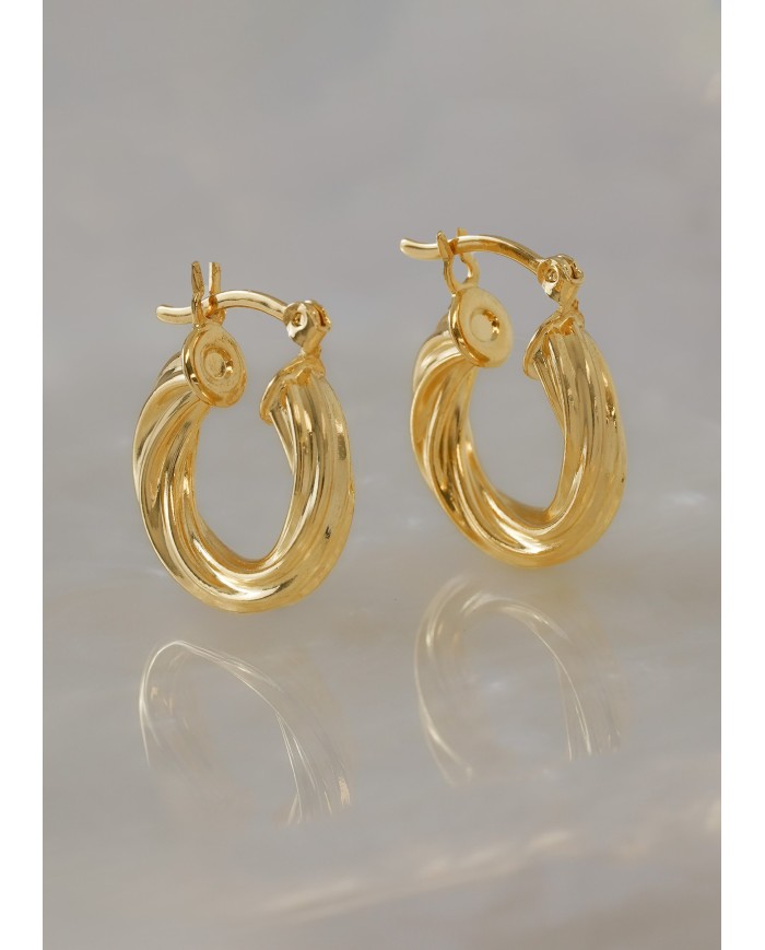 Arete Twisted Stripes 2 Cms