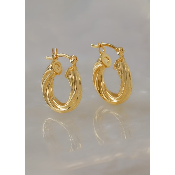 Arete Twisted Stripes 2 Cms