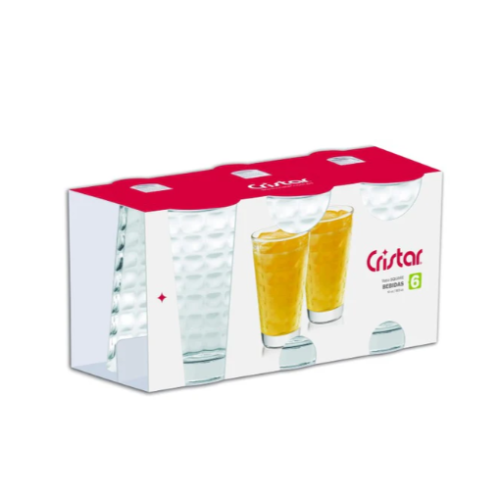JGO VASO SQUARE BEBIDAS LISO /CR