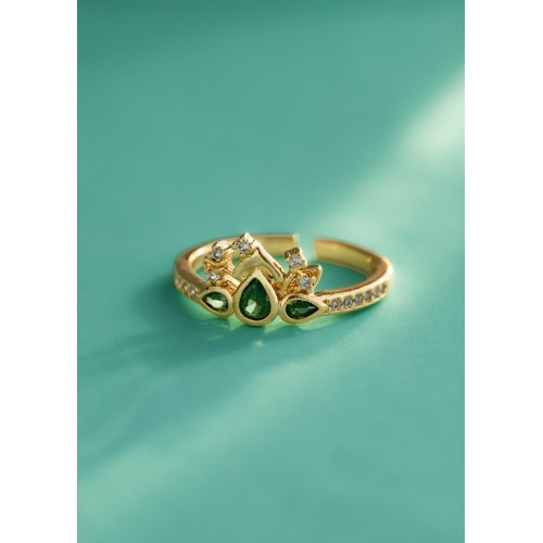 Anillo Green Bloom Ajustable
