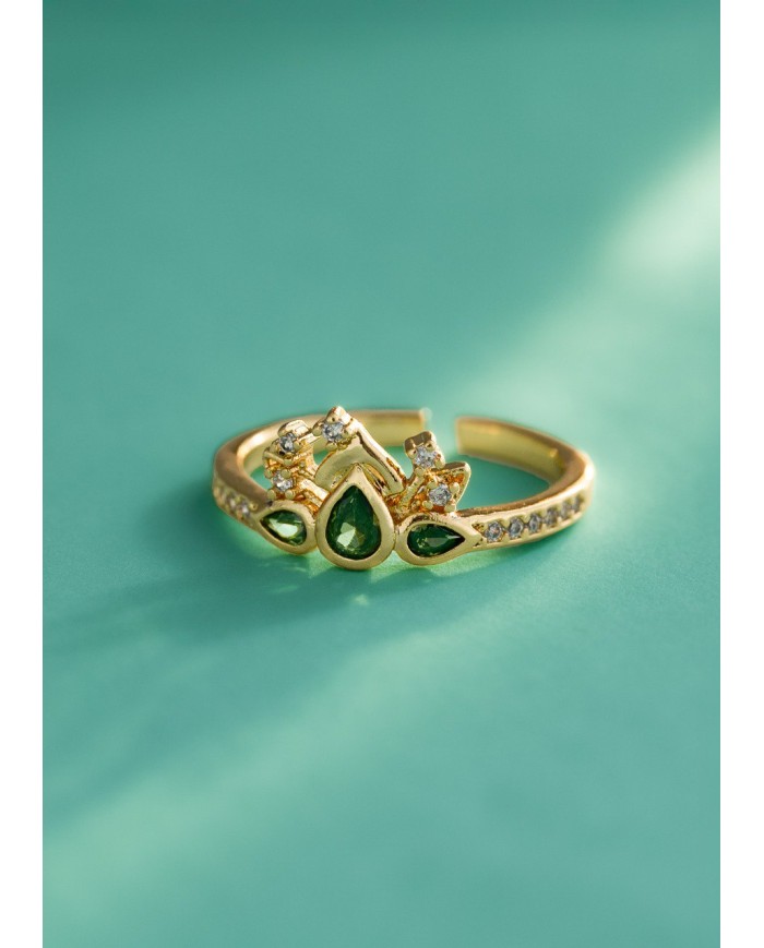 Anillo Green Bloom Ajustable
