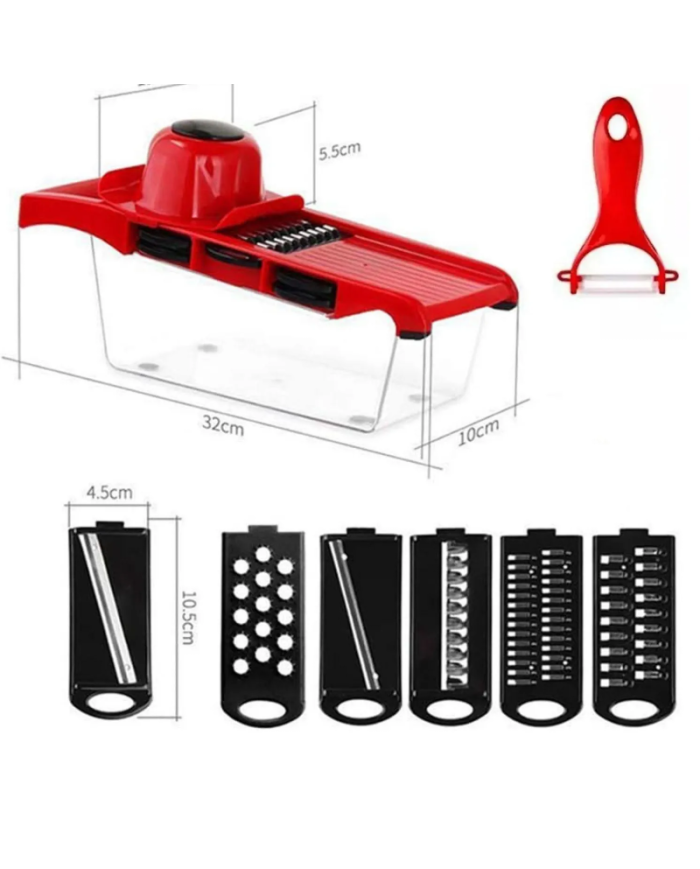 MANDOLINA 6 EN 1 RALLADOR MANUAL PICADORA