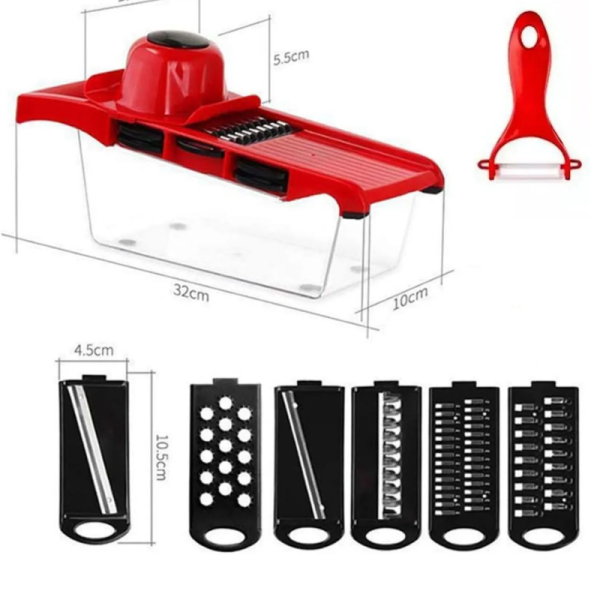MANDOLINA 6 EN 1 RALLADOR MANUAL PICADORA