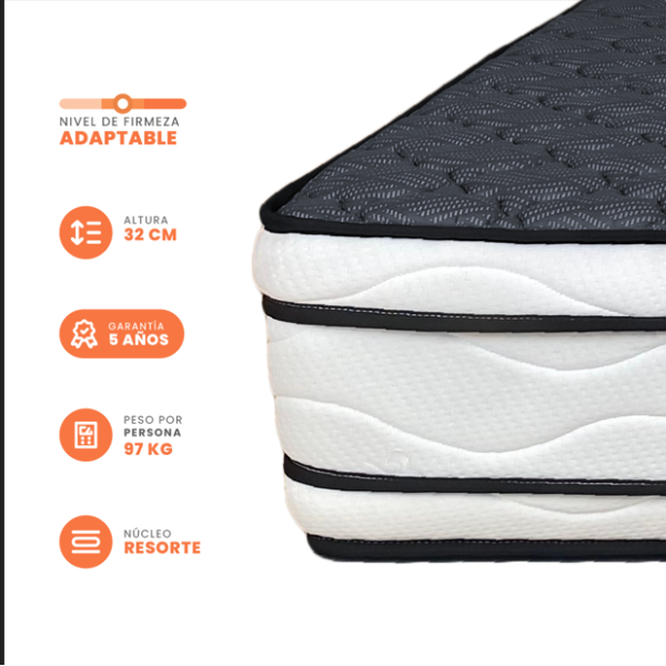 COLCHON ANDES RESORT 140X190X32