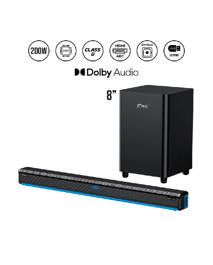 BARRA DE SONIDO + SUBWOOFER INALAMBRICO J5289 J&R