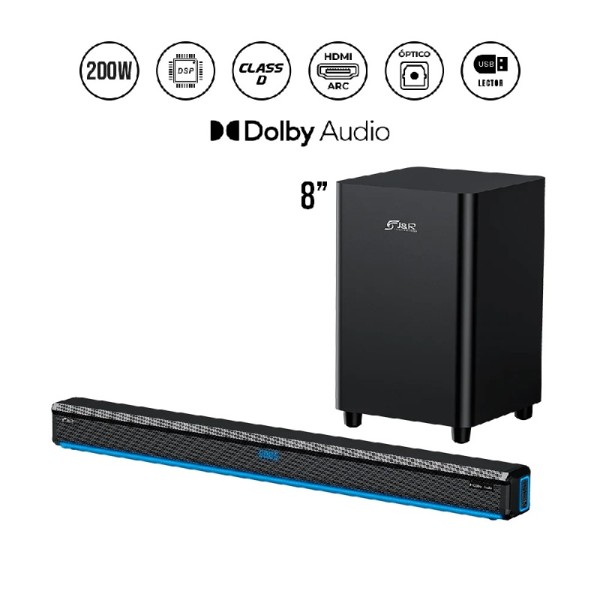 BARRA DE SONIDO + SUBWOOFER INALAMBRICO J5289 J&R