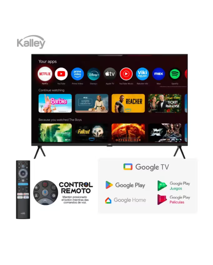 TV KALLEY 32" 32GQ200 FHD QLED Smart TV Google