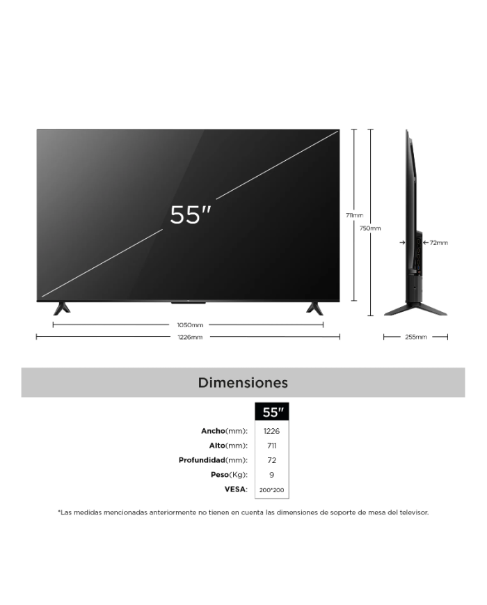 TV TCL 55" V6C 4K-UHD