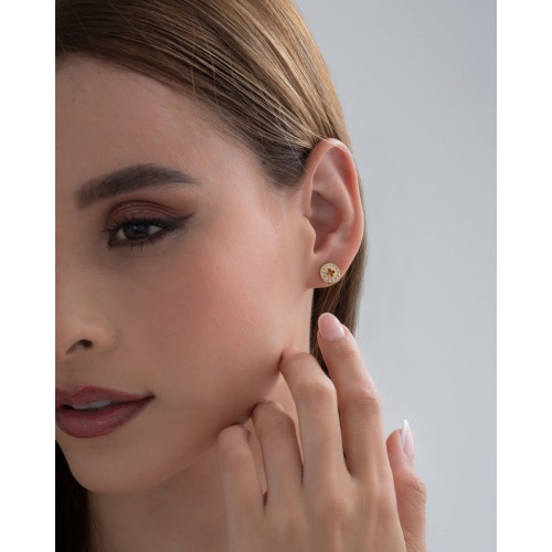 Arete Clover Redondo Silueta 9 mm