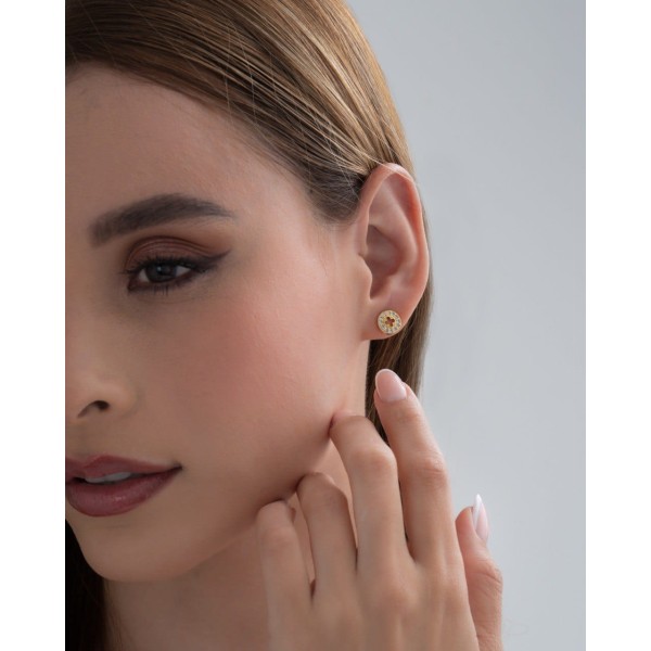 Arete Clover Redondo Silueta 9 mm