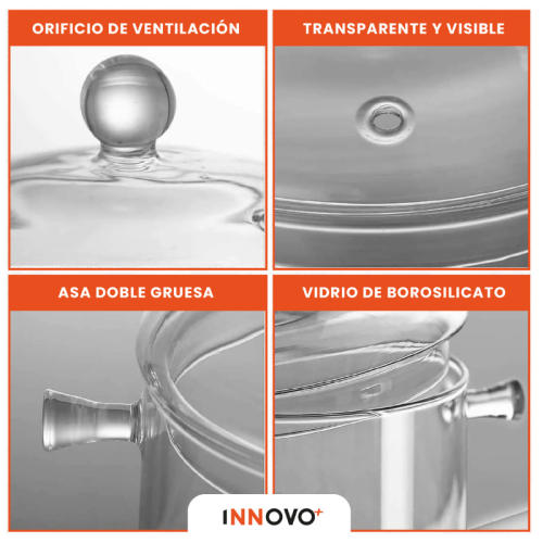 OLLA VIDRIO TEMPLADO 1500 ML