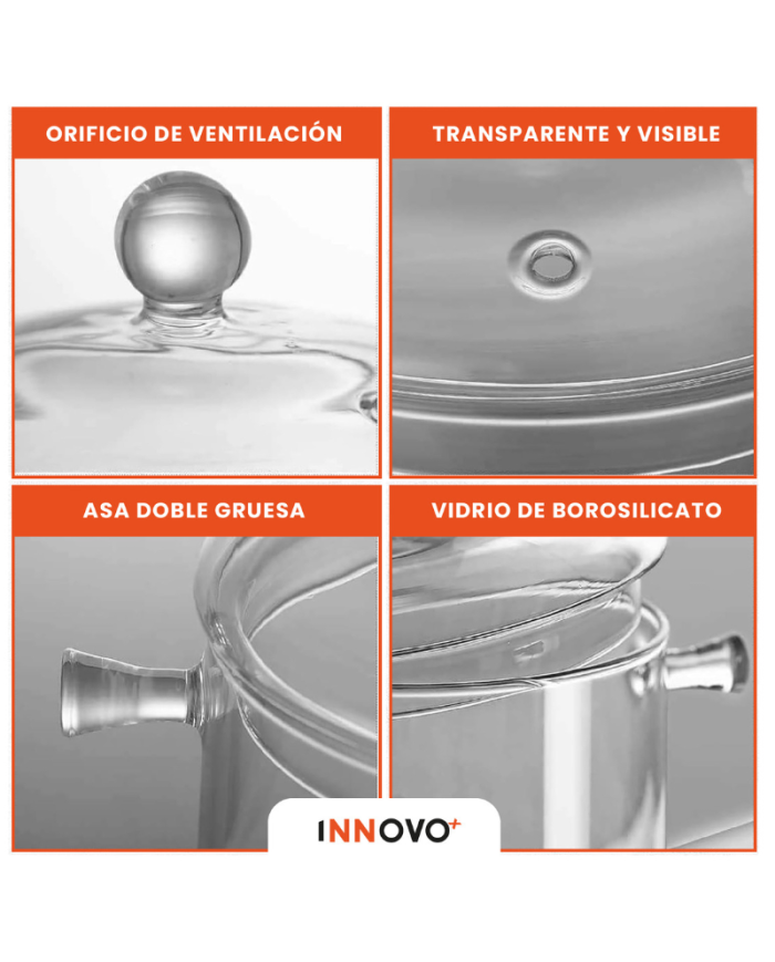 OLLA VIDRIO TEMPLADO 1500 ML