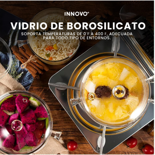 OLLA VIDRIO TEMPLADO 1500 ML